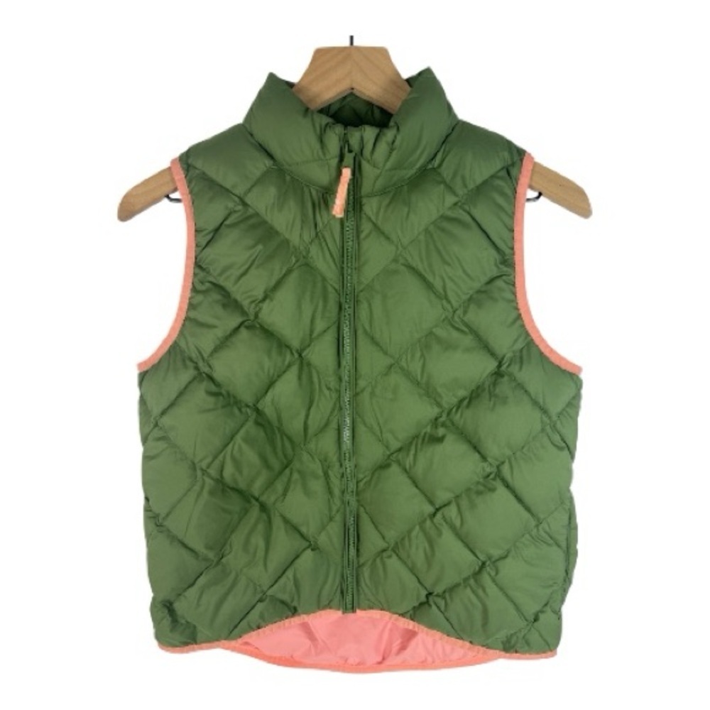 Vineyard Vines Sz L Quilted Vest Performance Green & Peach NWT